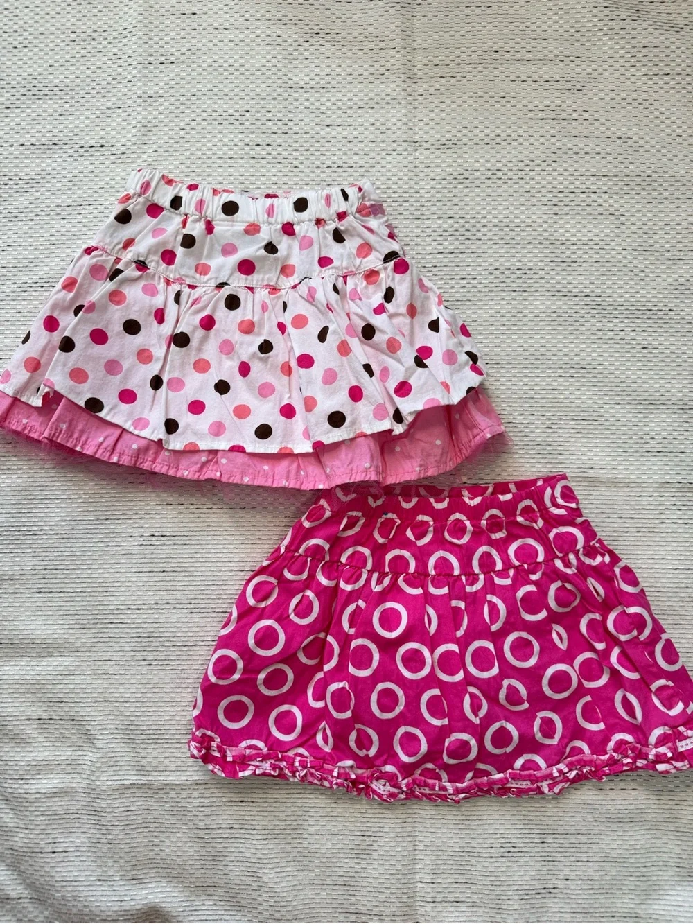 Y2K Kidcore Skort Skirt Set of 2 Girl’s 3T Pink Polka Dots Girly